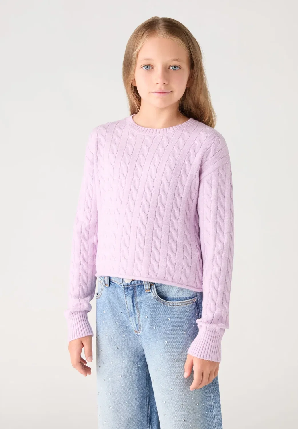 Maglia tinta unita - jumper Terranova, Lilla Melange — фото 2