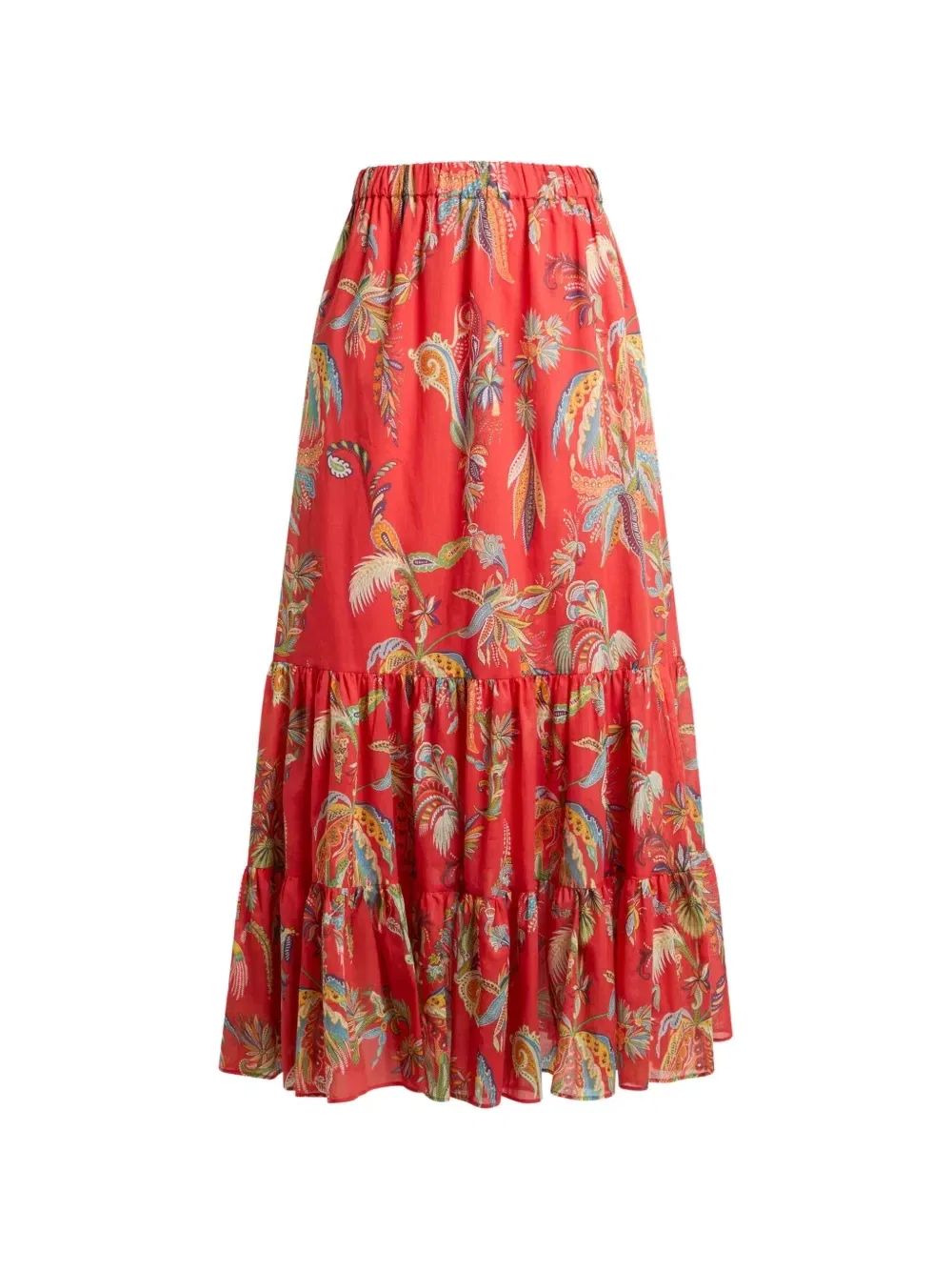 Юбка макси с принтом пейсли Etro, красный