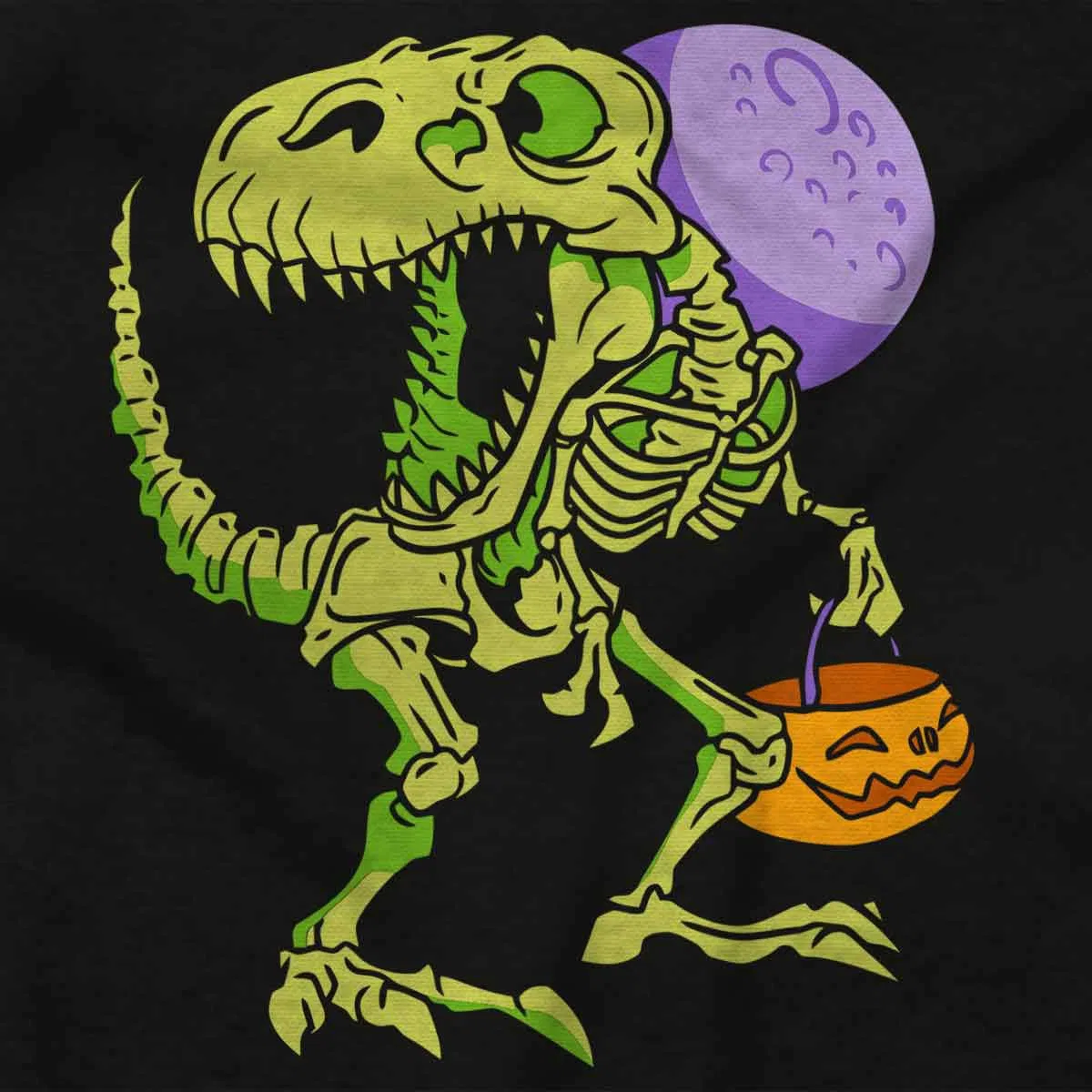 Детское боди с коротким рукавом Halloween Dinosaur Skeleton Trick or Treat Brisco Brands, Black — фото 2