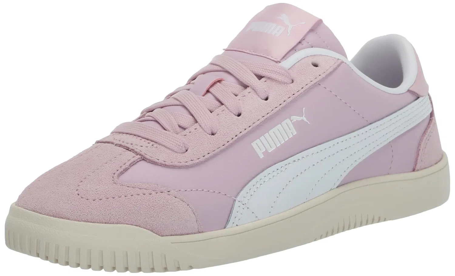 Детские кроссовки для мальчиков с замшей 5v5 Club PUMA, Grape Mist PUMA White