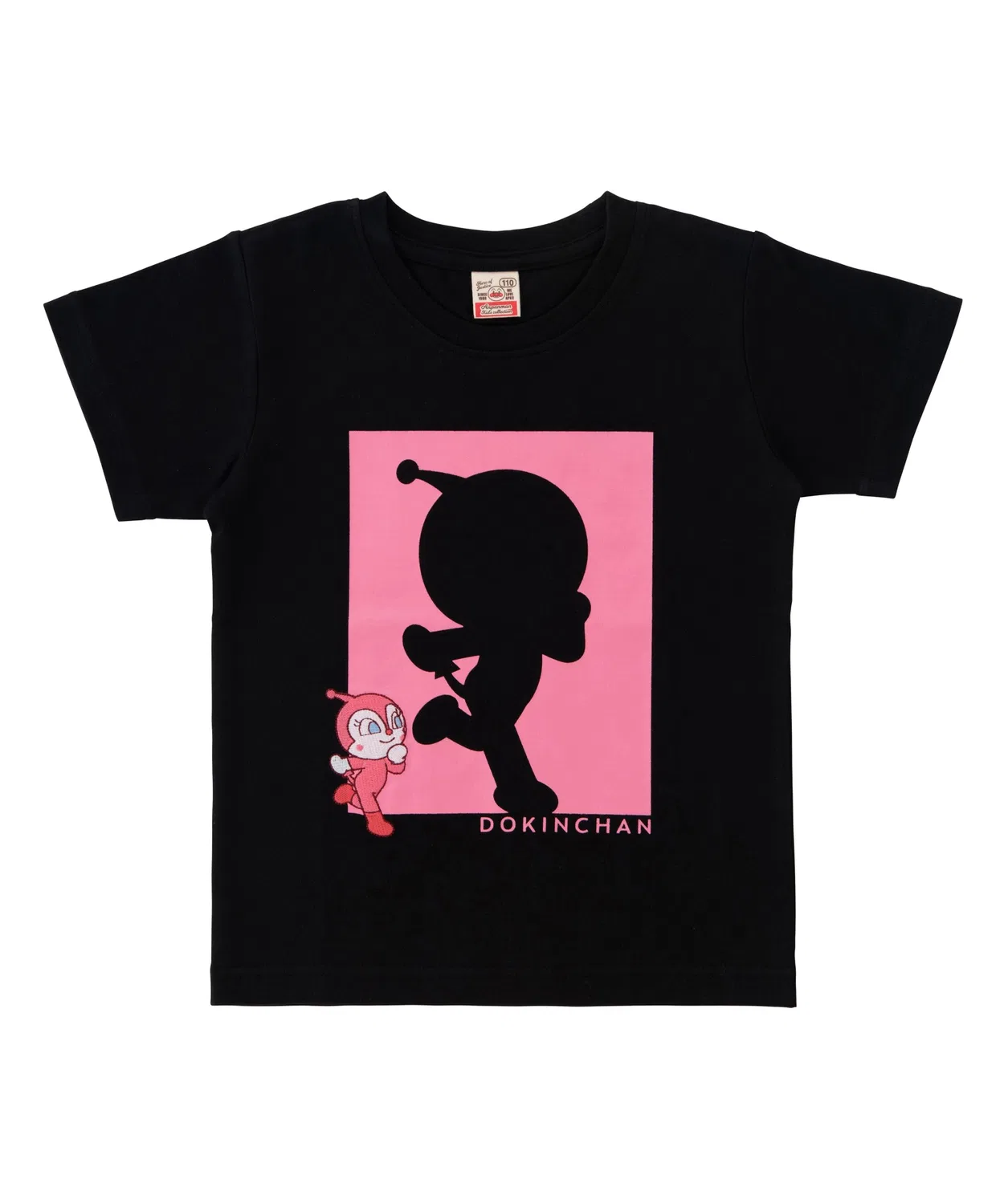 Детская футболка с принтом и вышивкой Dokin-chan Kokin-chan ANPANMAN KIDS COLLECTION, Черный — фото 3