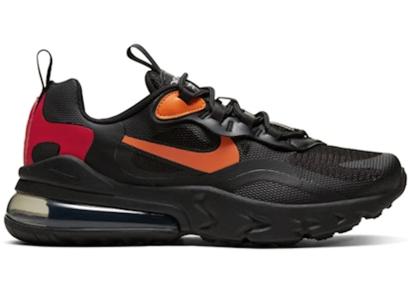 Детские кроссовки Lifestyle Nike Air Max 270 React, Black/Light Smoke Grey/Magma Orange/Black