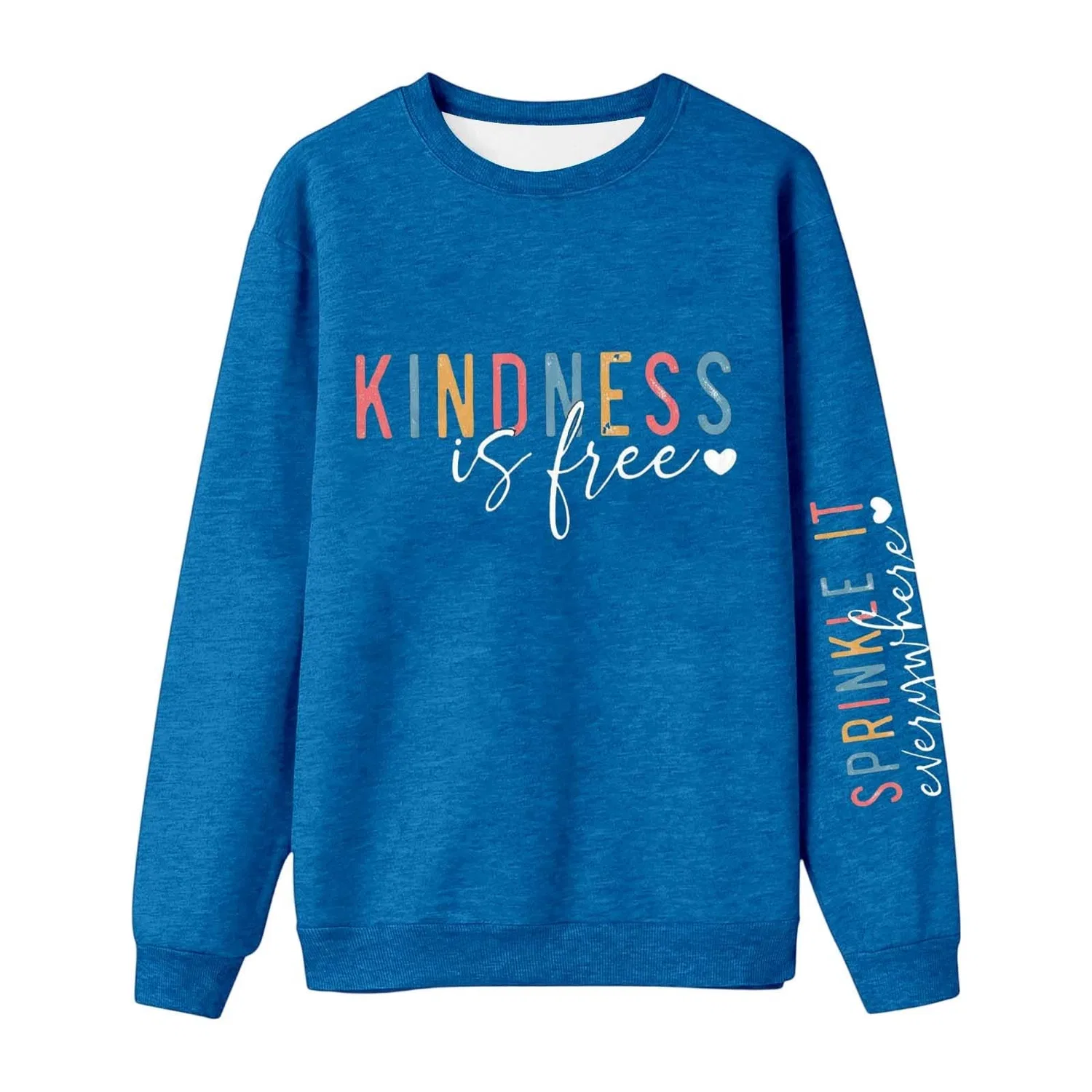 Женский худи с капюшоном с принтом Letter, модель Casual, бренд, Blue — фото 3