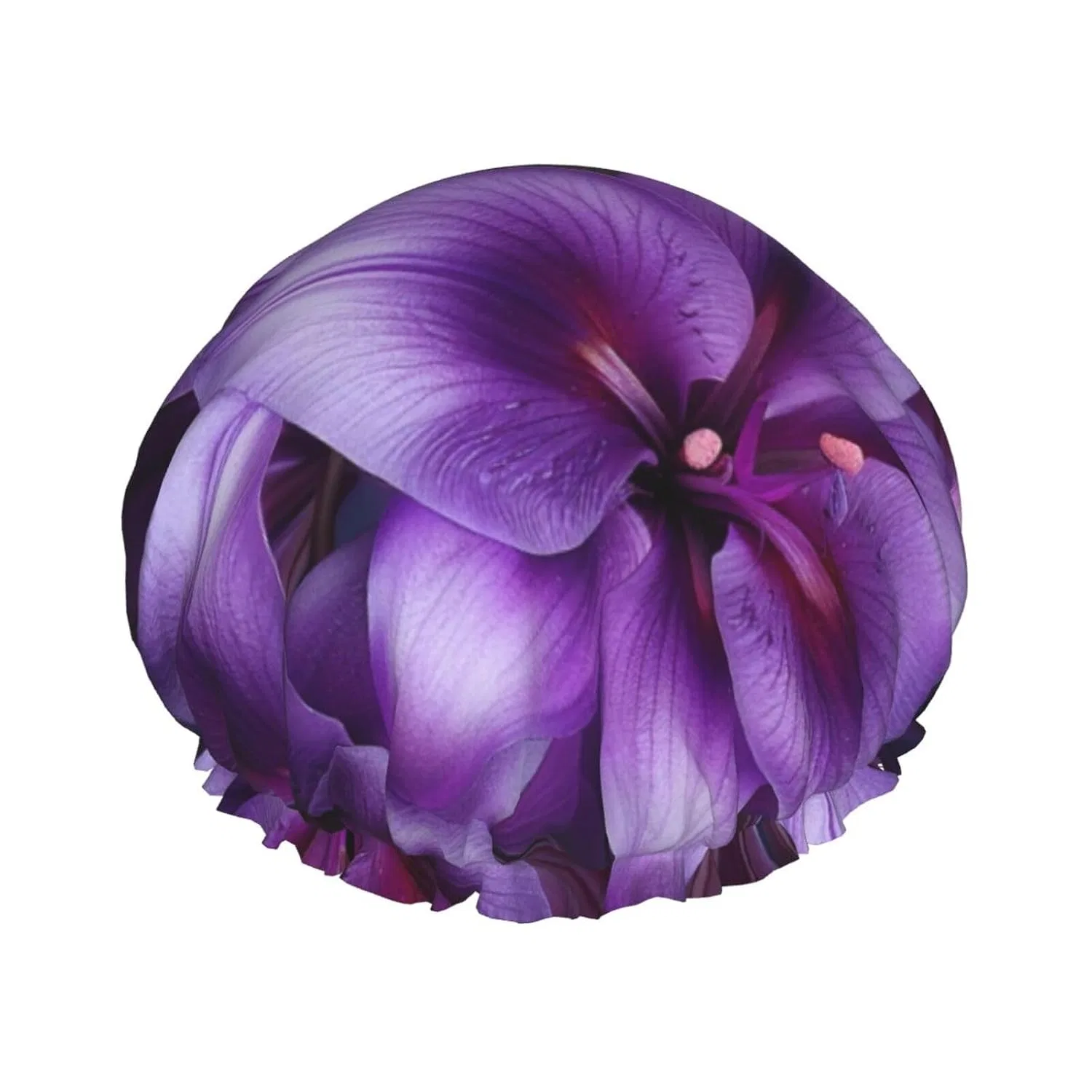 Шапочка для душа двойная Lilies Purple, Beivgoxl