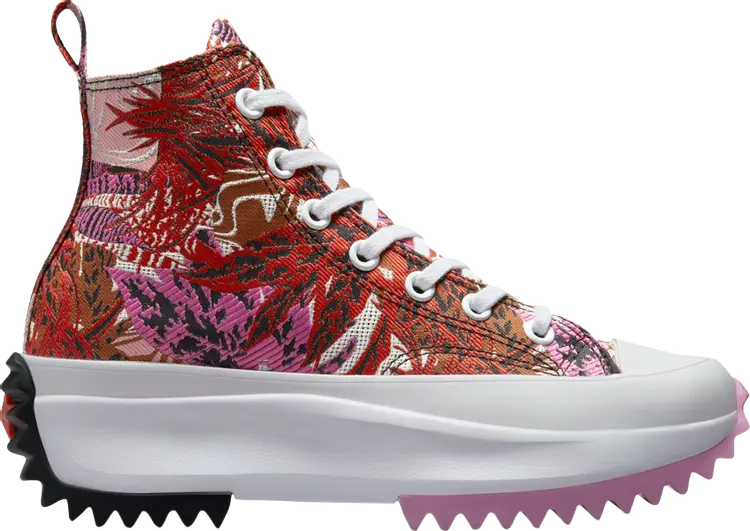 

Кроссовки Converse Run Star Hike Platform High Tropical Florals, красный