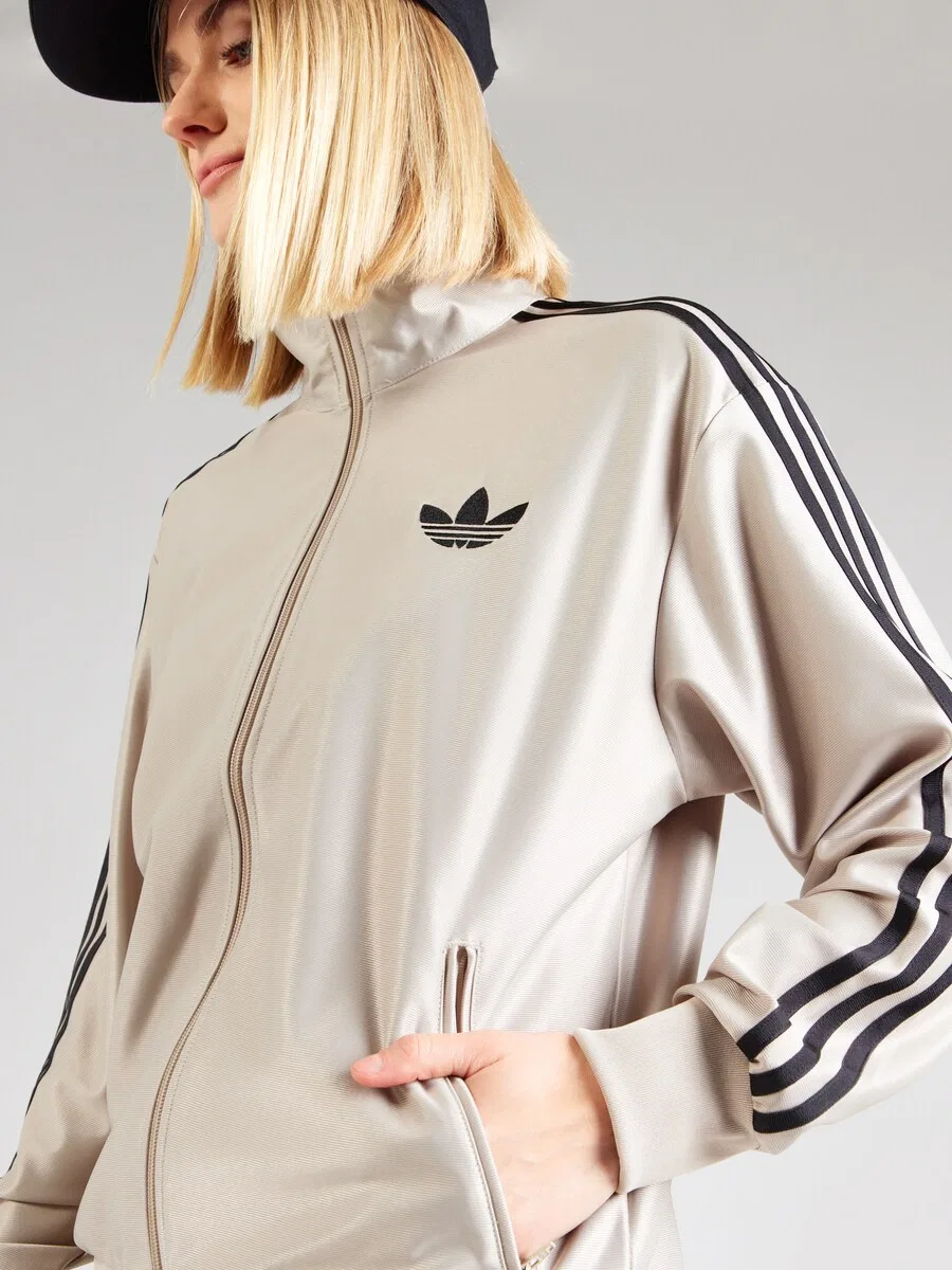 Худи на молнии ADIDAS ORIGINALS 'METALLIC FIREBIRD' цвета хаки — фото 3