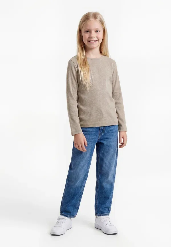 Футболка из хлопка с эластаном Milo Long Sleeved Top Wheat, gravel melange