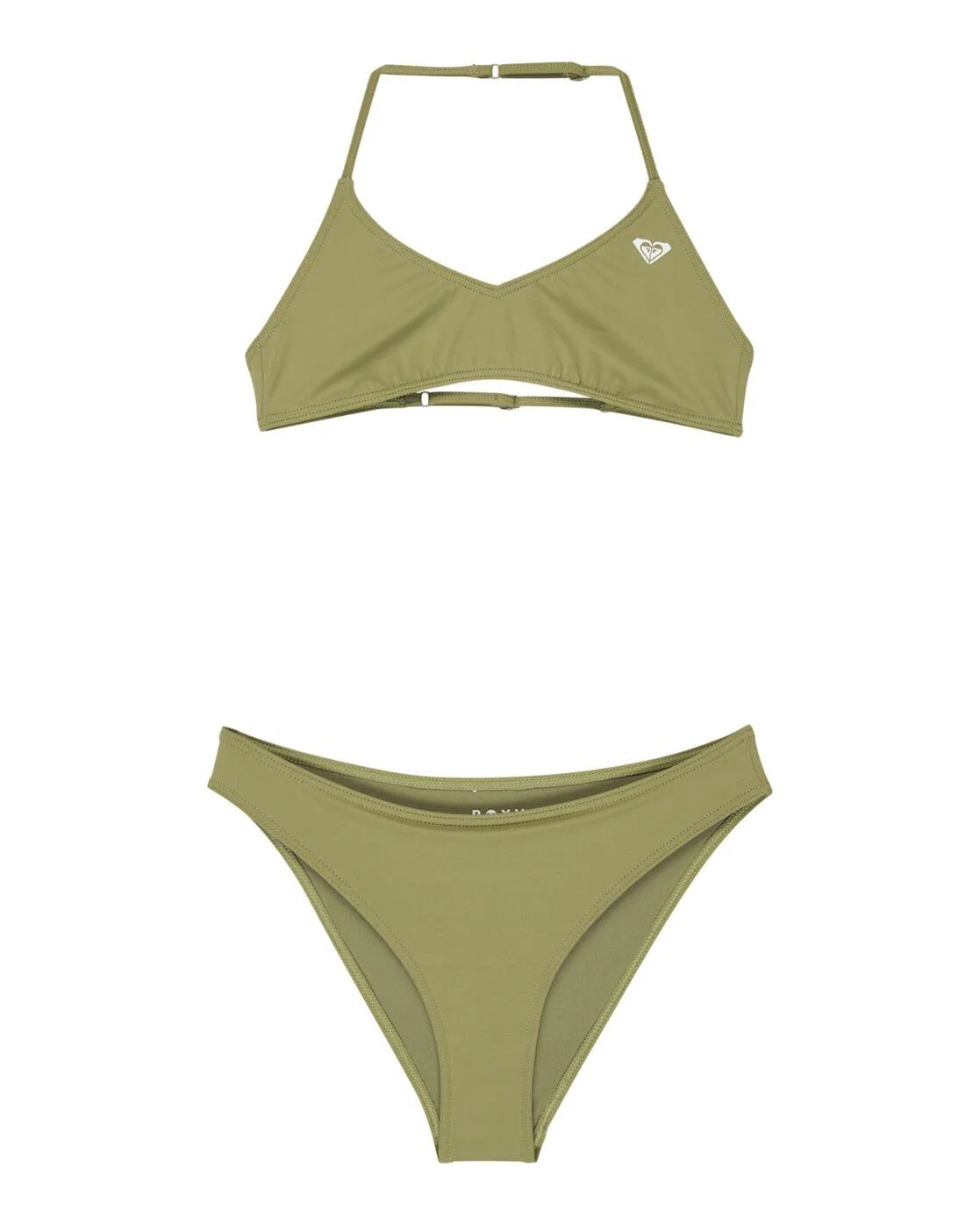 Детский комплект бикини с бралеттe SOLID ACTIVE SET Roxy, Dunkelolivgrun