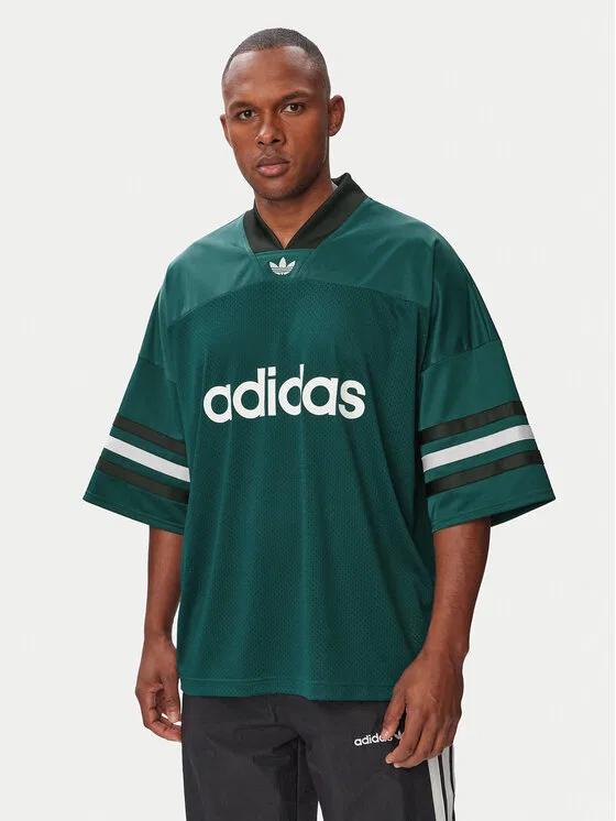 Футболка loose fit Adicolor Adidas, зеленый