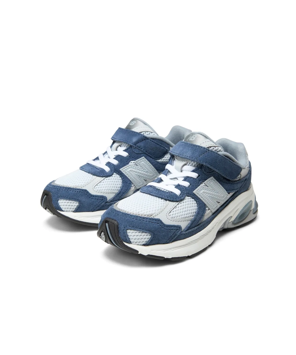 Детские кроссовки с ремешком и шнурком 2010 Top Strap with Bungee New Balance, Navy — фото 3
