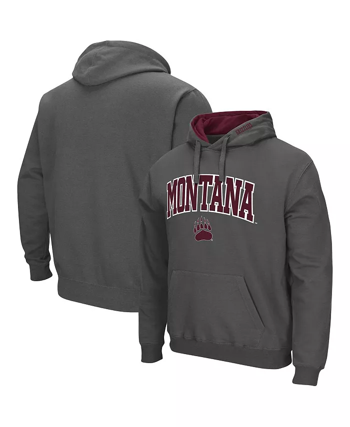 

Мужская толстовка с капюшоном Montana Grizzlies Arch and Logo Pullover Hoodie Colosseum, серый