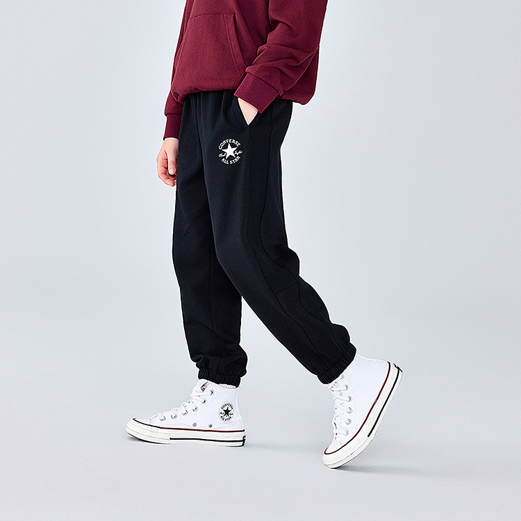 Детские вязаные спортивные штаны Converse, серый — фото 4