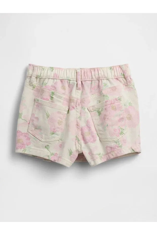 Детские шорты для девочек с графическим принтом Gap, Off White — фото 3