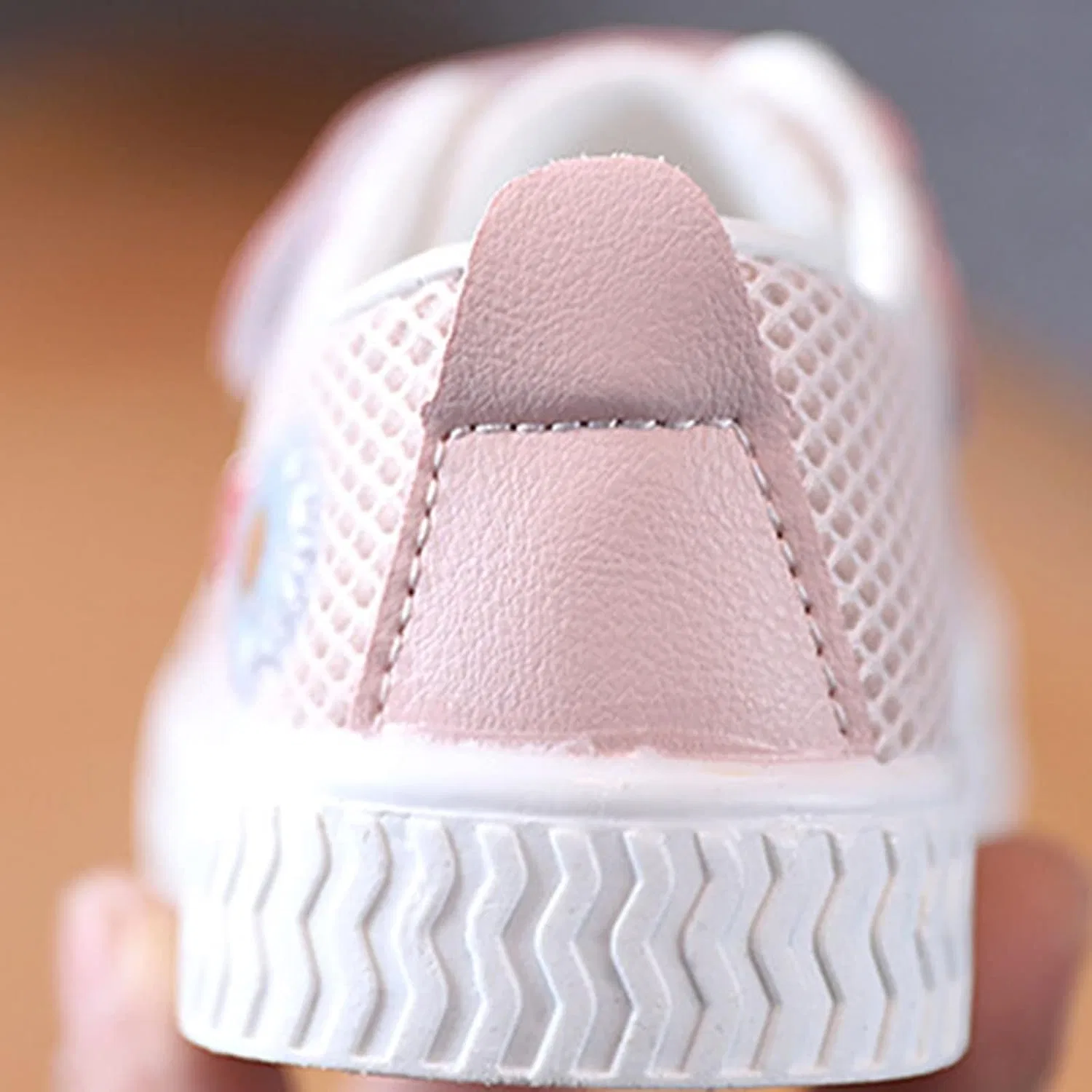 Детские кроссовки для девочек с принтом Shies Girl, White — фото 4