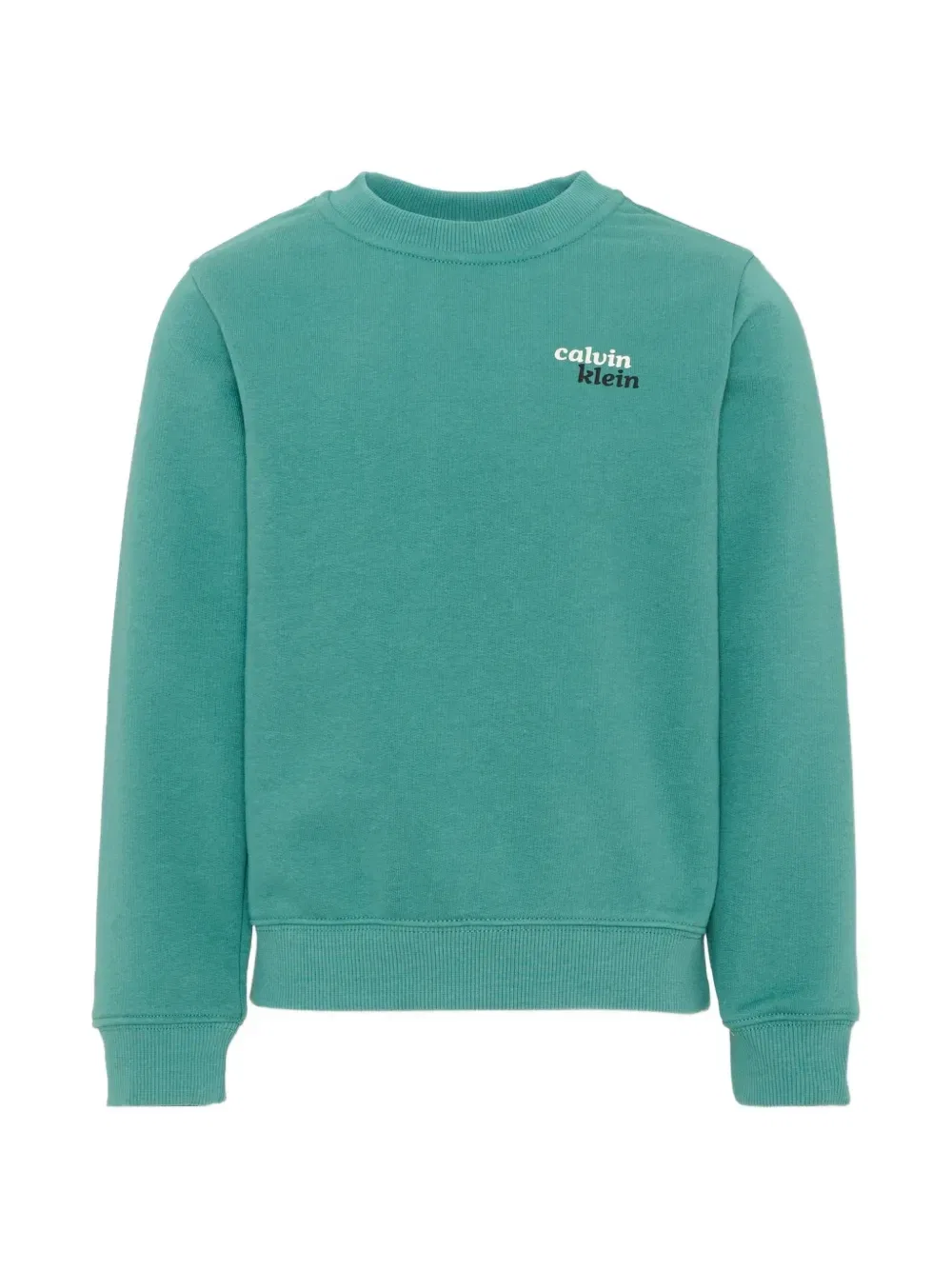 Свитшот с логотипом Calvin Klein Kids, зеленый