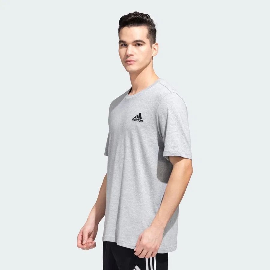 Футболка с вышитым логотипом Essentials Small Logo Tee adidas, Серый — фото 2