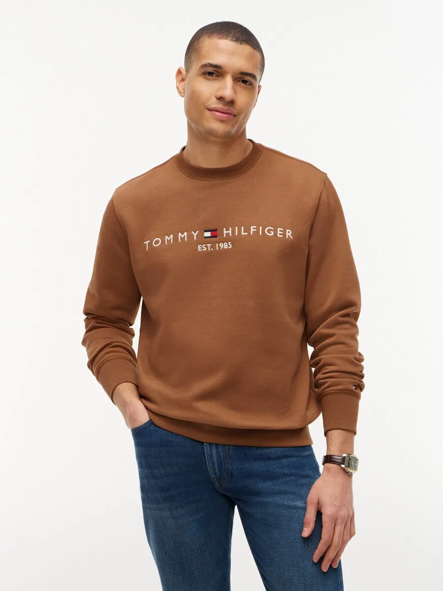 Толстовка TOMMY HILFIGER коричневого цвета — фото 2