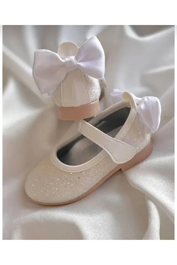 Детские балетки для девочек с принтом Ege Kids, White