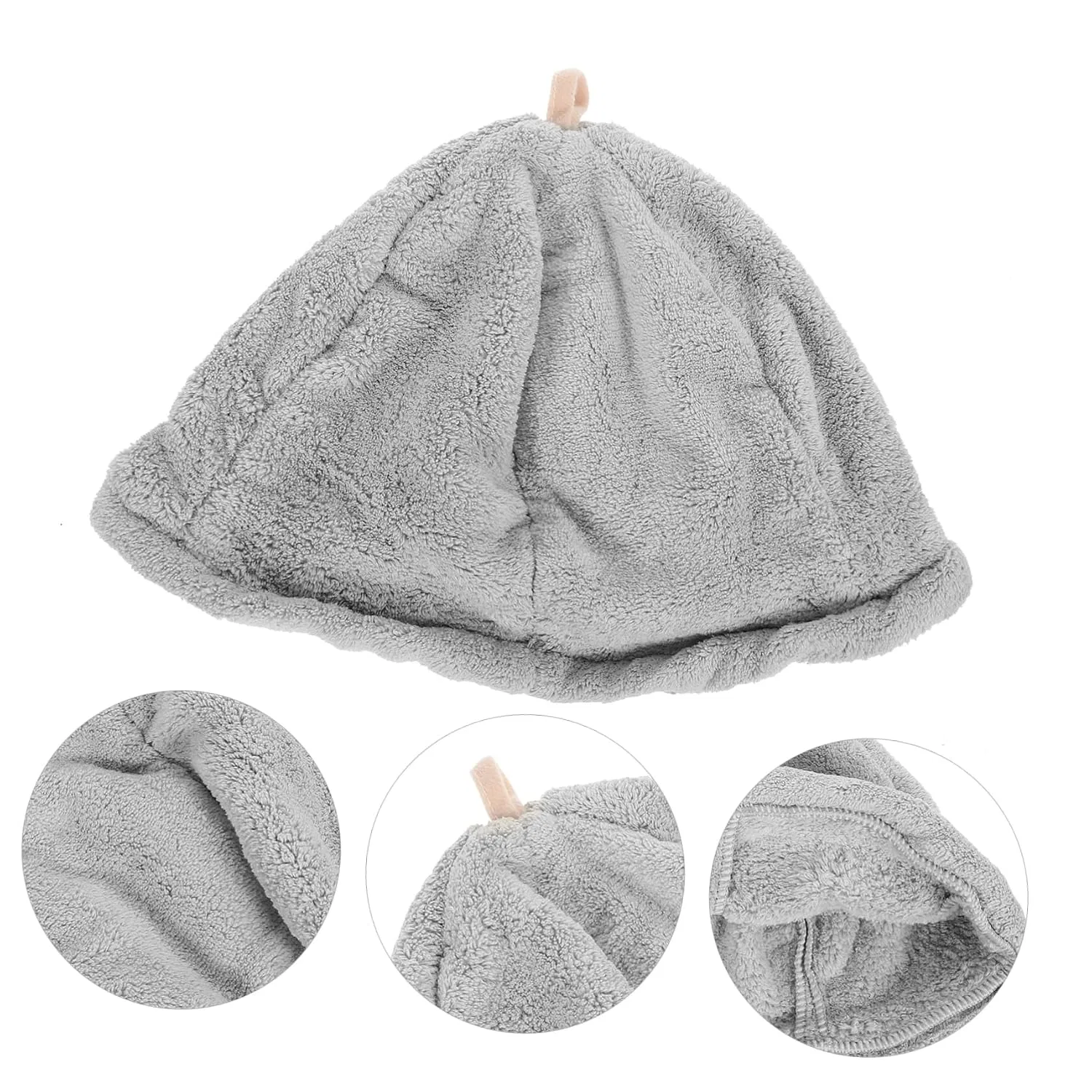 Шапочка для душа из королланфлиса, Healvian, 5 шт, 32x25x2 см, Grau — фото 4