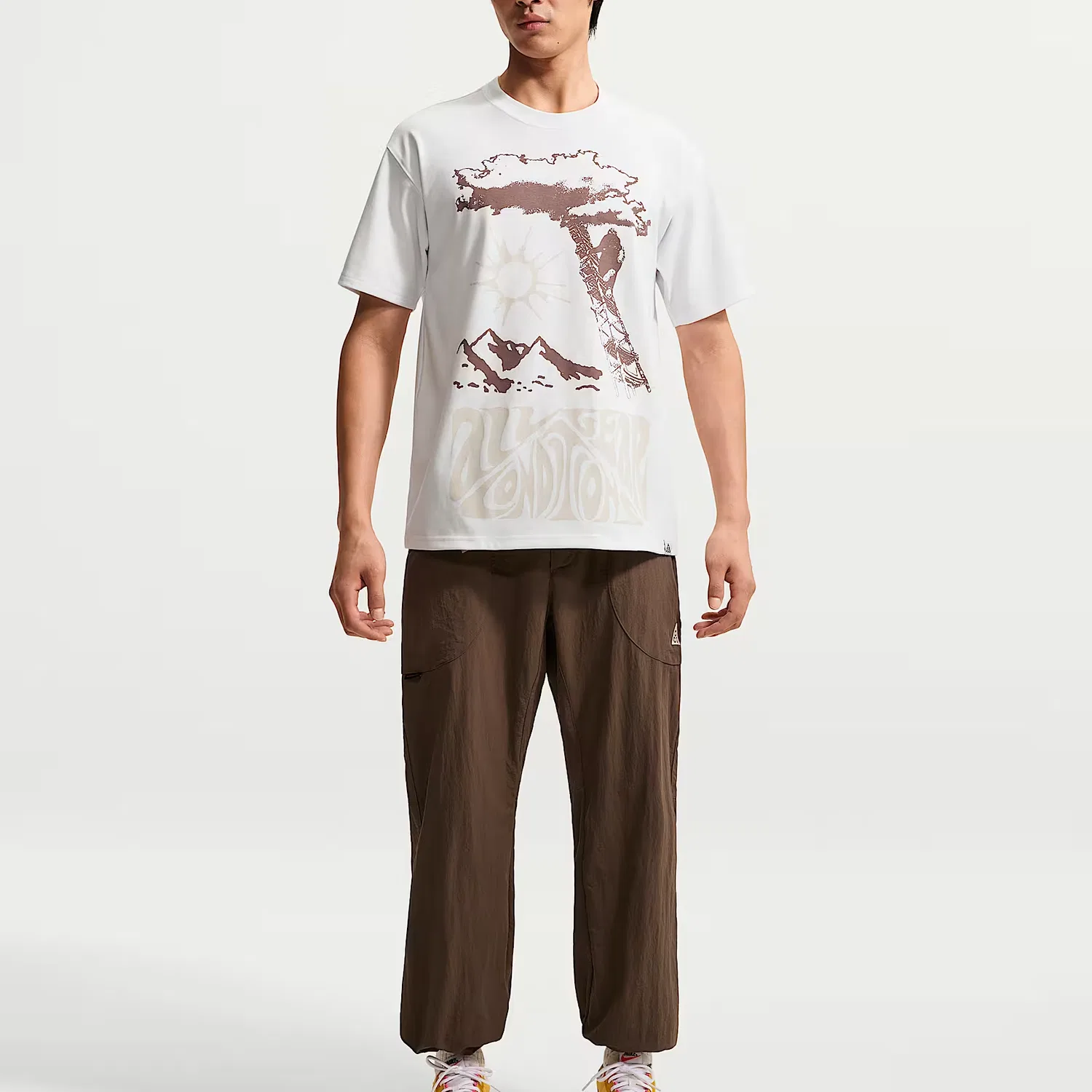 Мужская футболка с быстросохнущей технологией Nike ACG DRI FIT, Цвет Mountain Peak White — фото 3
