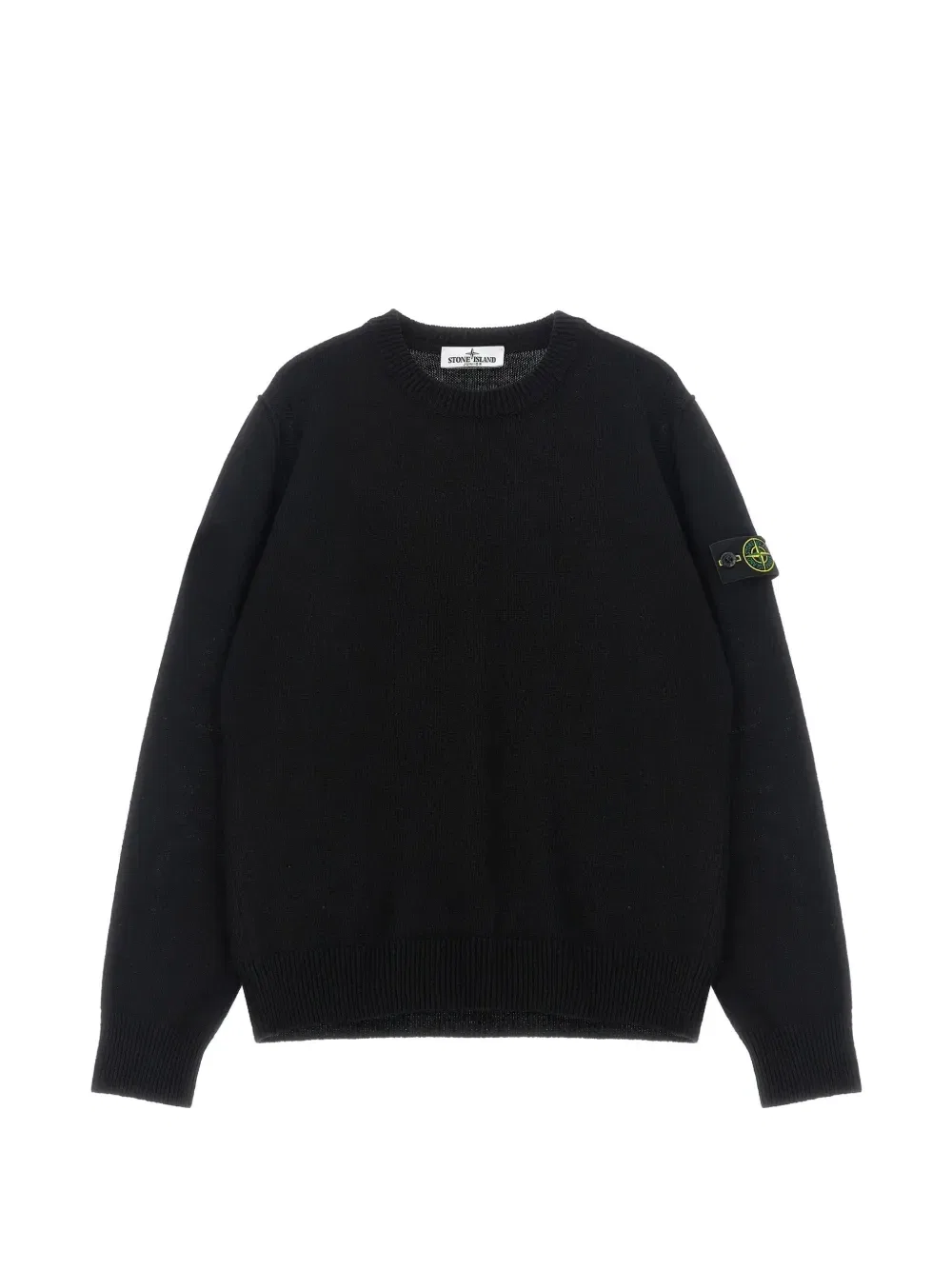 Свитер с нашивкой-логотипом Stone Island Junior, черный