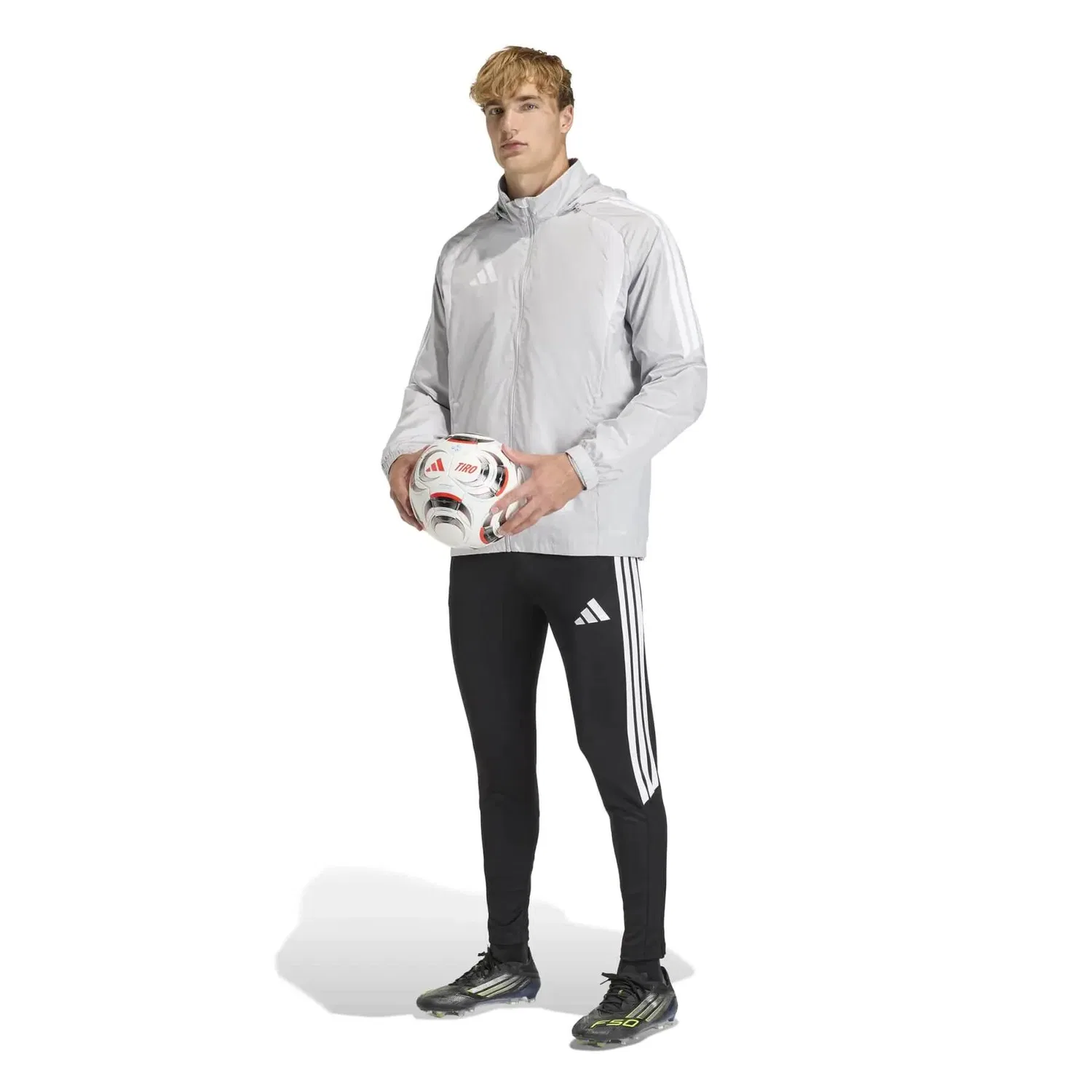 Мужская ветрозащитная куртка Tiro 26 League WB, Adidas, Grau Weiss — фото 3