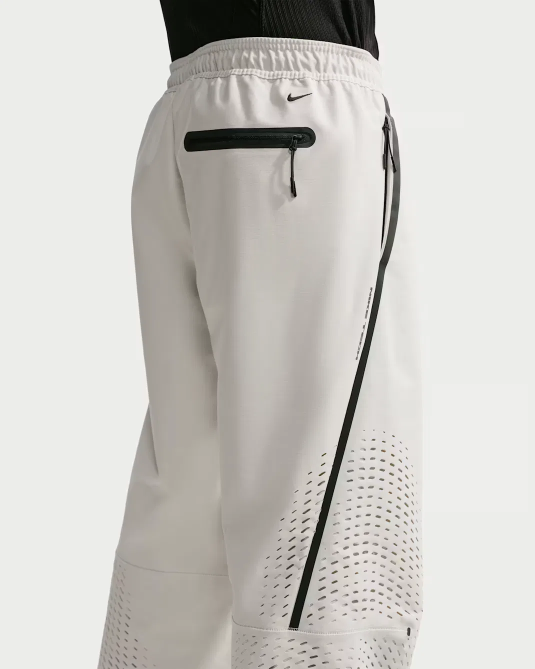 Мужские брюки Dri-FIT Shori Knit с открытым низом Nike Tech, Light Bone/Black — фото 3
