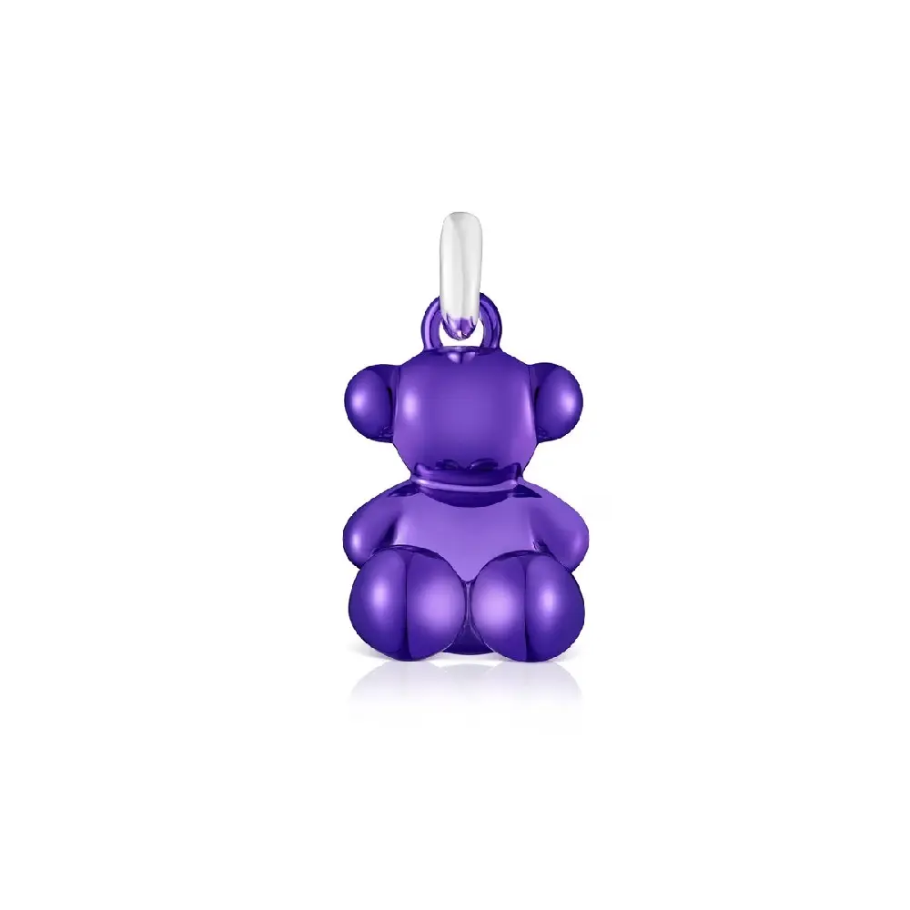 

Подвеска Tous Bold Bear Steel Bear, серебро/сталь/фиолетовый