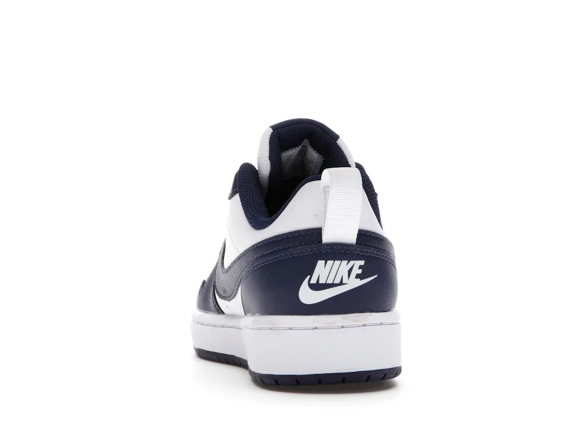 Детские кроссовки с кожаным верхом Nike Court Borough Low 2 Nike, White/Blue Void/Signal Blue — фото 4
