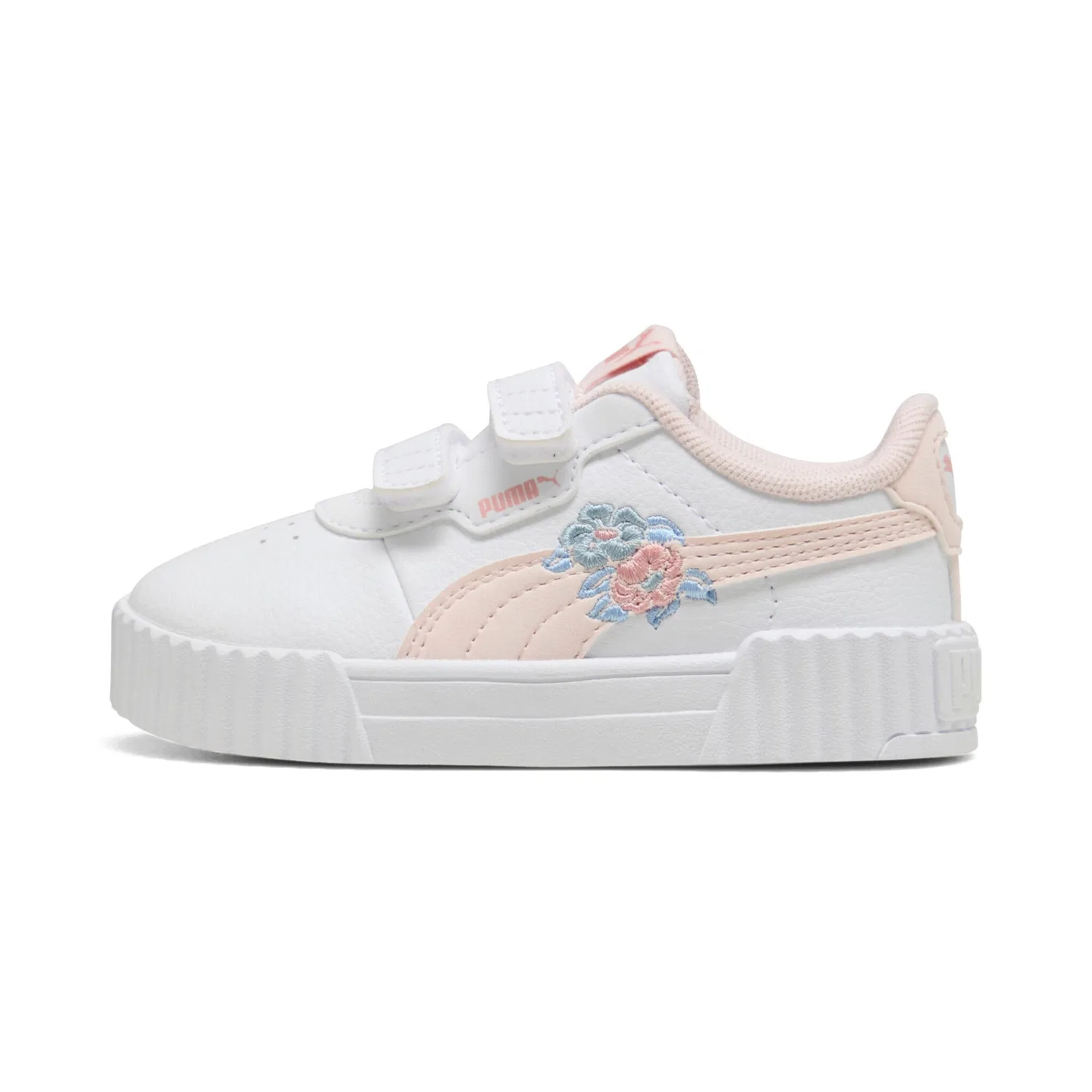 Детские кроссовки с цветочным принтом Carina 3.0 PUMA, White/Jasmine Flower/Seafoam — фото 2