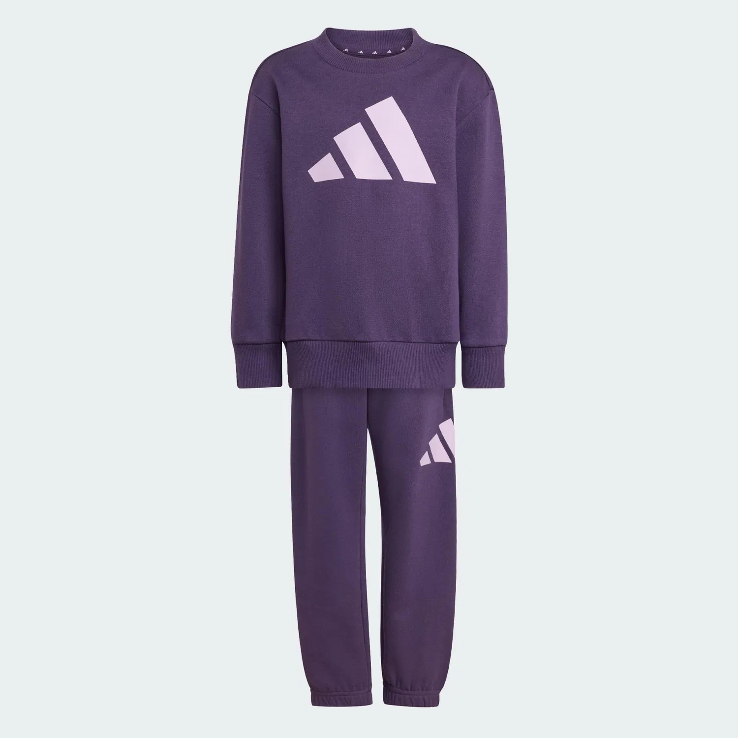 Детский спортивный костюм из футера с длинным рукавом Essentials Kids Adidas, Electric Purple Pastel Magenta