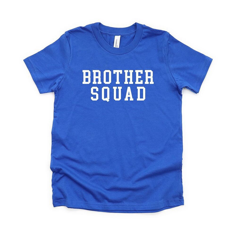 

Футболка с короткими рукавами и рисунком Brother Squad для малышей The Juniper Shop, цвет Royal
