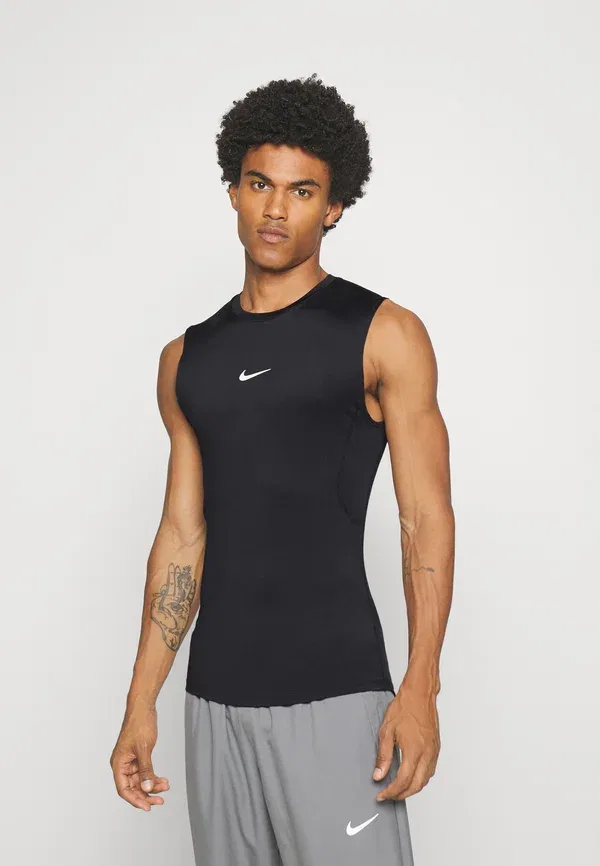 Майка дышащая Tight Nike Performance, Black/White, белый