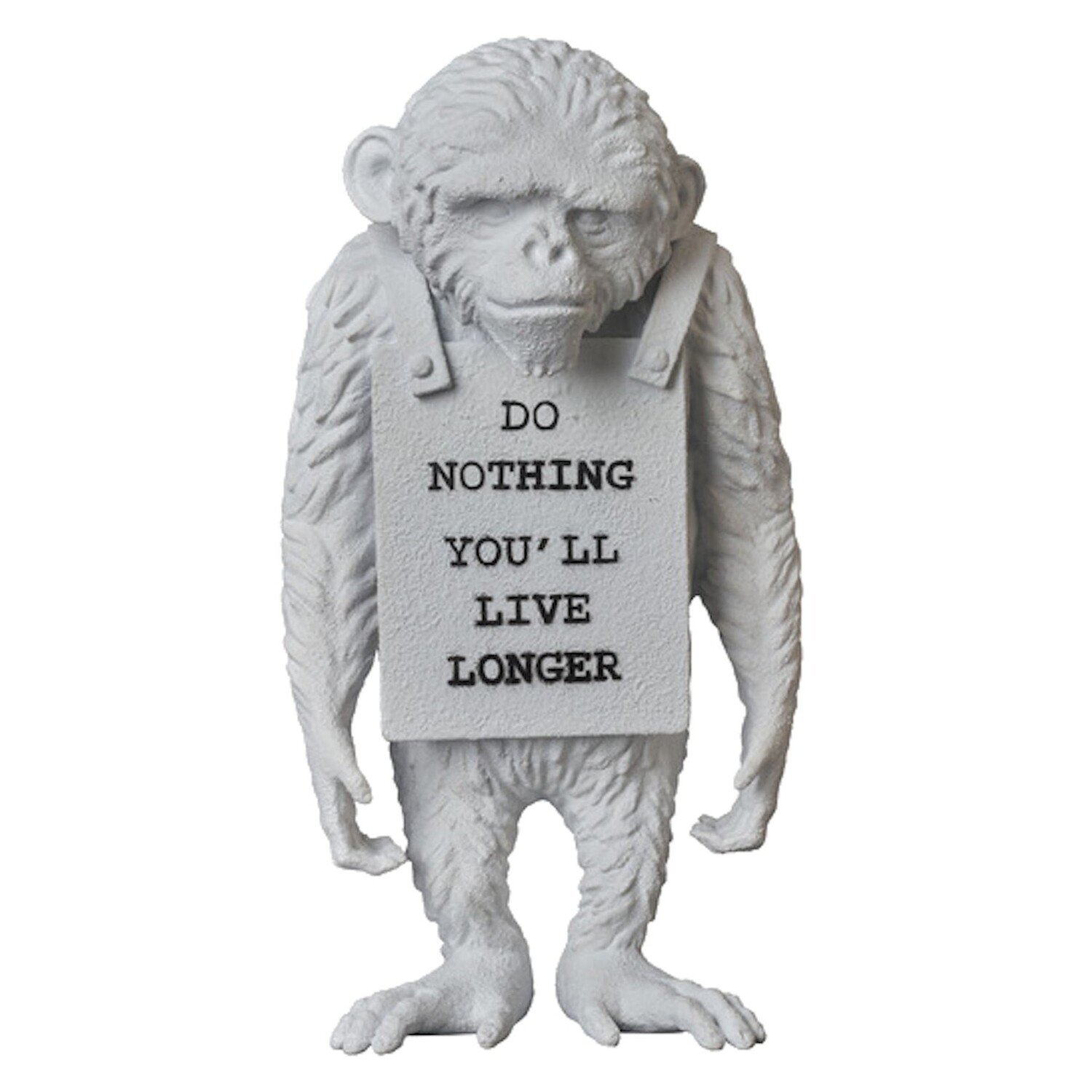 

Фигурка Banksy Brandalism Monkey Sign (Gesso Ver.), белый
