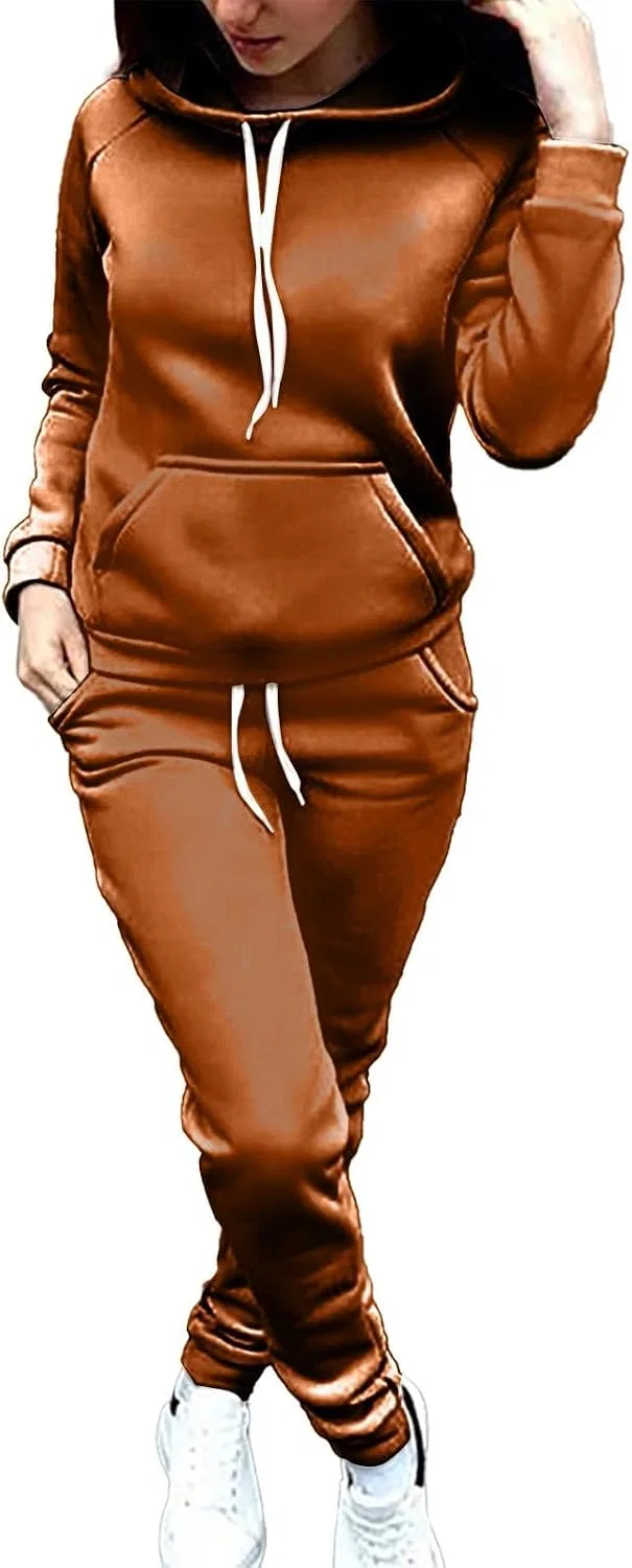 Женский спортивный комплект с худи и джоггерами, Oversized, 2-A