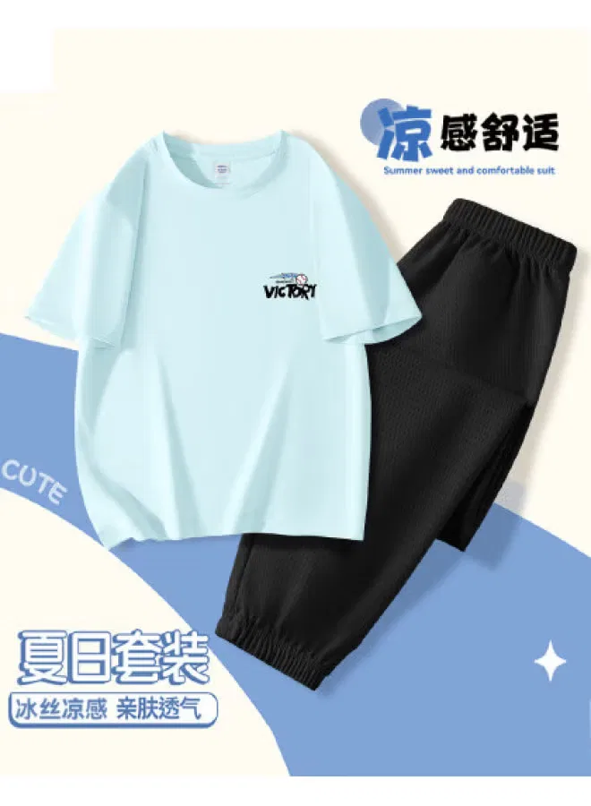 Комплект одежды для мальчиков с коротким рукавом, легкий спортивный, Jeanswest, голубой
