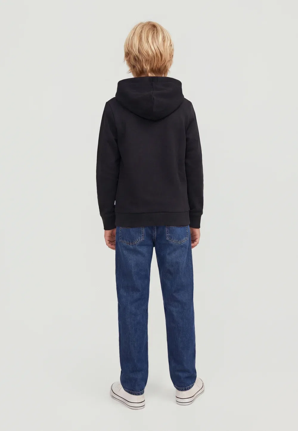Толстовка Jjelogo sweat hood 2 col aw26 sn jnr - hoodie Jack & Jones Junior, Black — фото 2