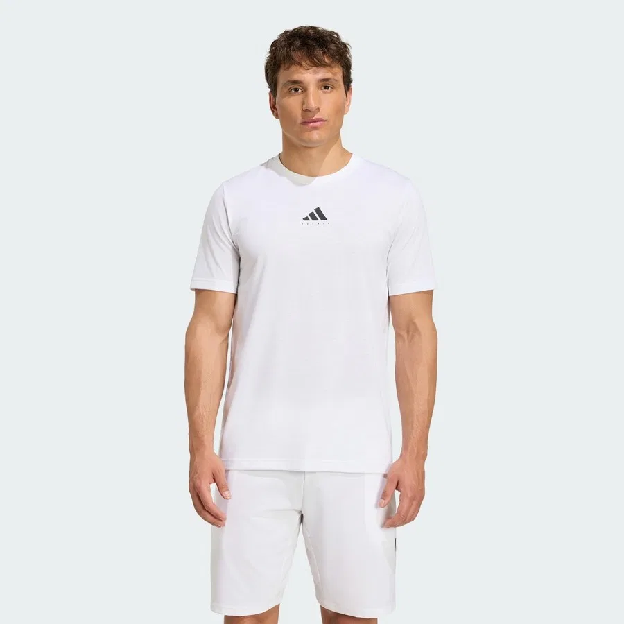 Футболка спортивная с принтом Performance KR2331 Tennis Category Graphic adidas, Бело-черный