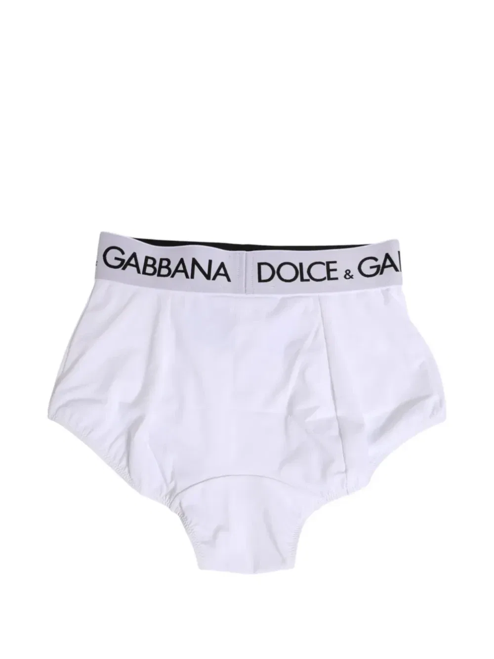 Трусы-брифы с завышенной талией и логотипом DOLCE & GABBANA, белый — фото 2