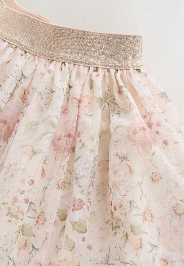 Юбка флоральный A-line skirt Next ecru soft floral, кремовый — фото 4