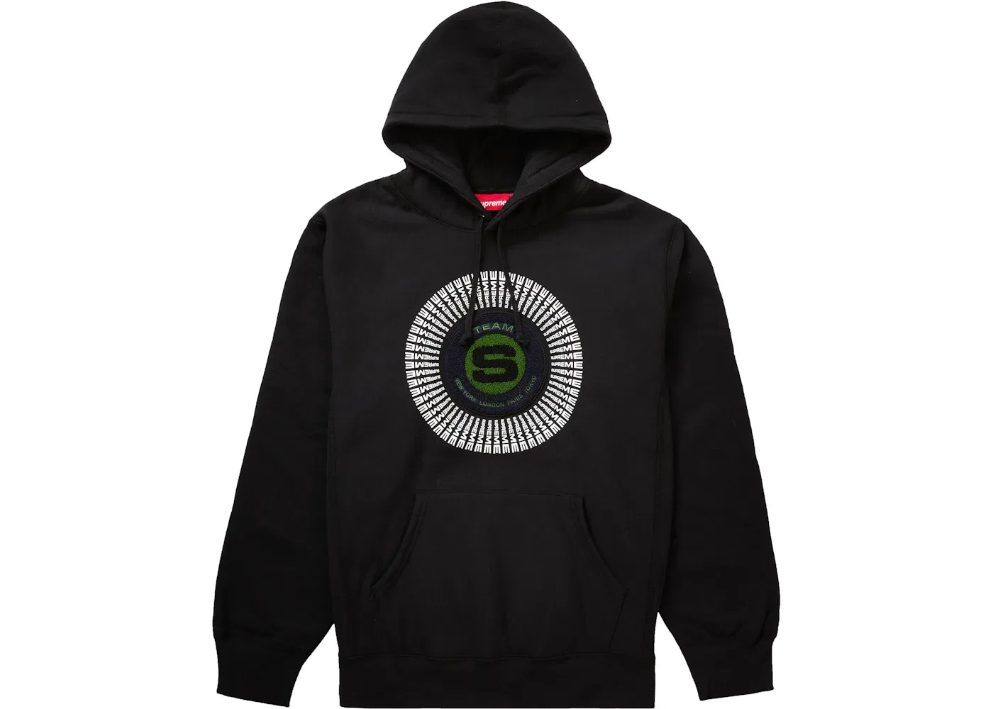 Мужской худи с аппликацией Supreme Chenille Applique Hooded Sweatshirt Supreme, Black