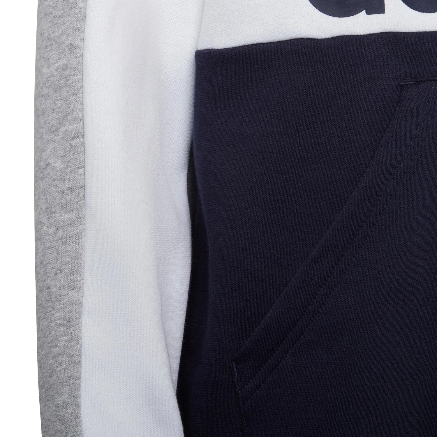 Детский свитшот с цветовой блокировкой Colorblock Fleece Adidas, Weiß Kosmosblau — фото 4