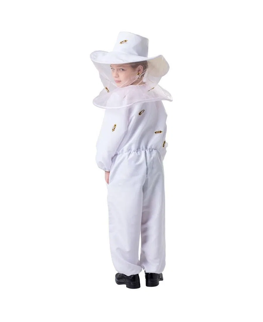 Костюм пасечника с вуалью, с аппликациями пчел Dress Up America, White — фото 2