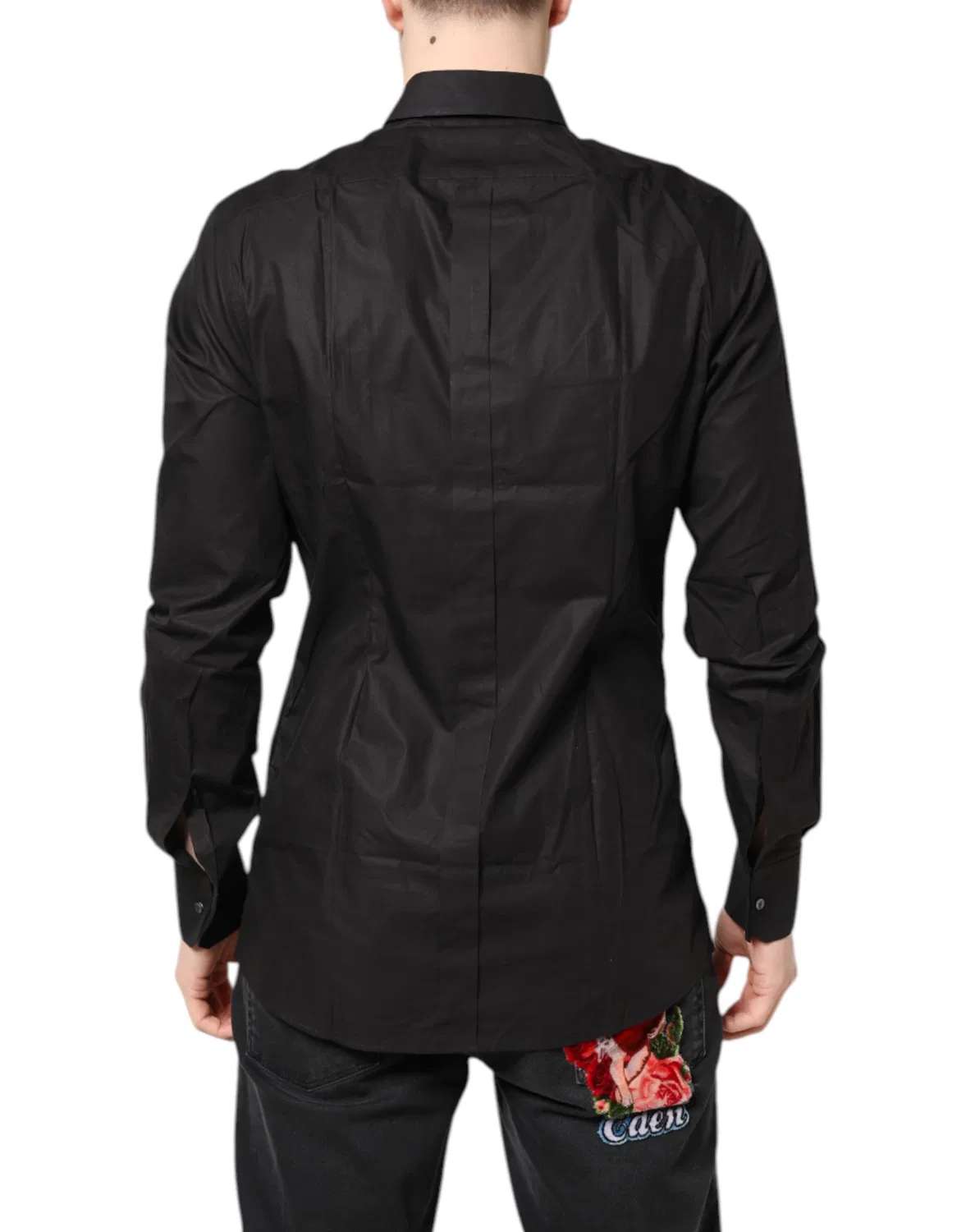 Мужская рубашка классическая с длинным рукавом GOLD Dolce & Gabbana, Black — фото 4