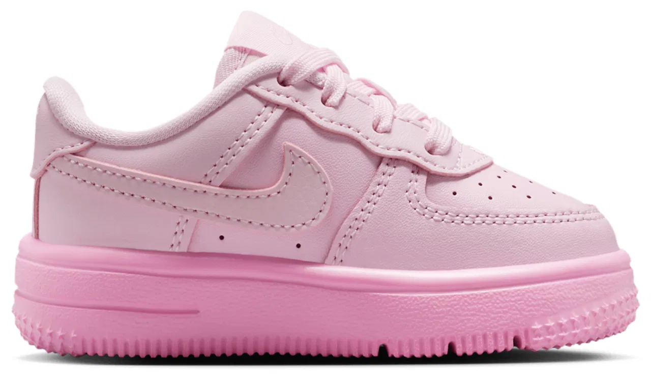 Кроссовки для мальчиков ясельного возраста Air Force 1 Low Lace Nike, цвет Pink Foam/Pink Foam/Pink Rise