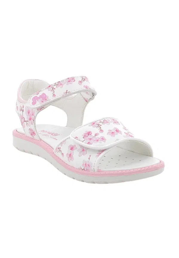 Сандалии с цветочным узором Sandali Primigi Pink, White, белый/розовый — фото 4
