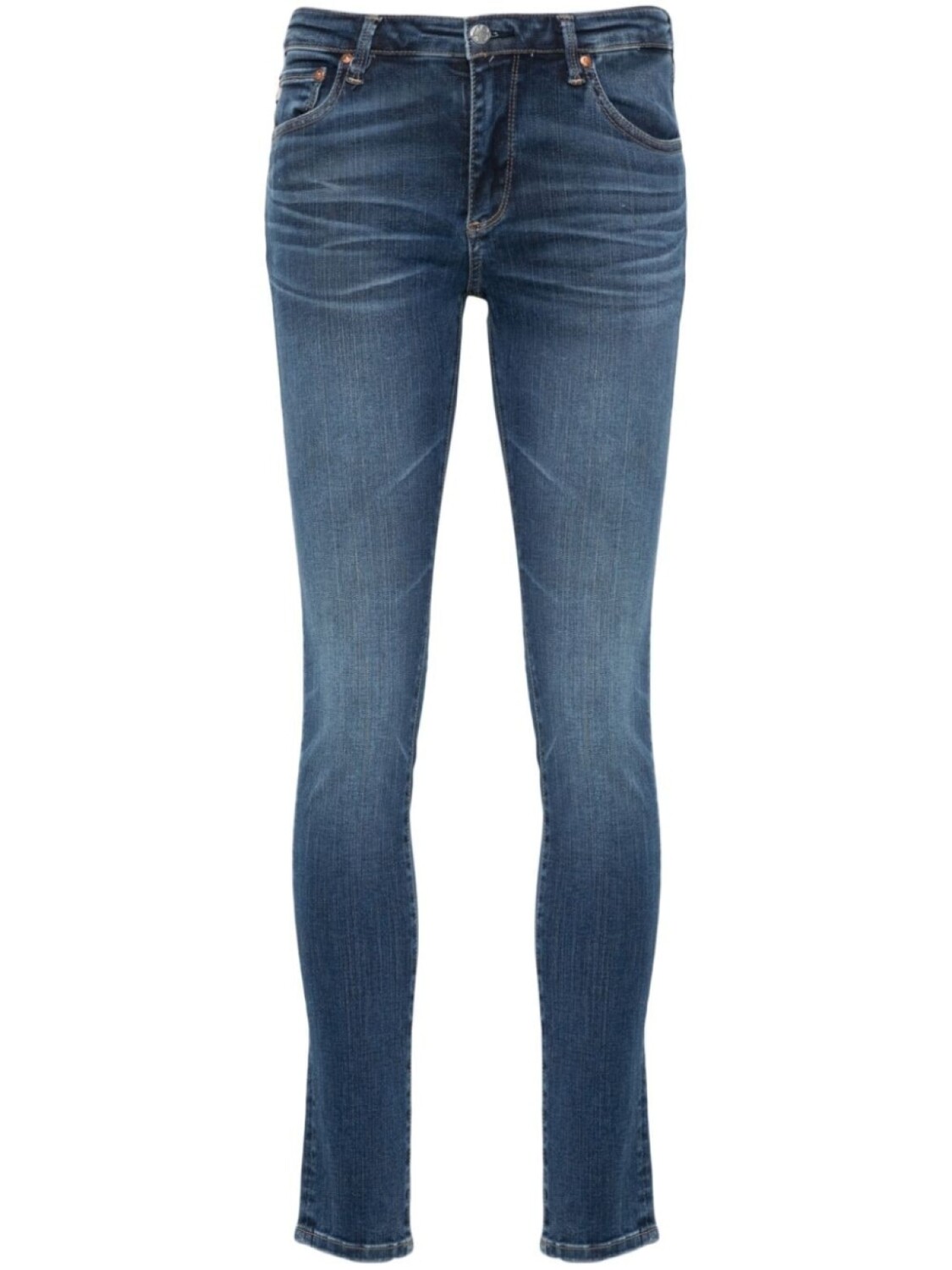 

AG Jeans джинсы скинни с заниженной талией, синий
