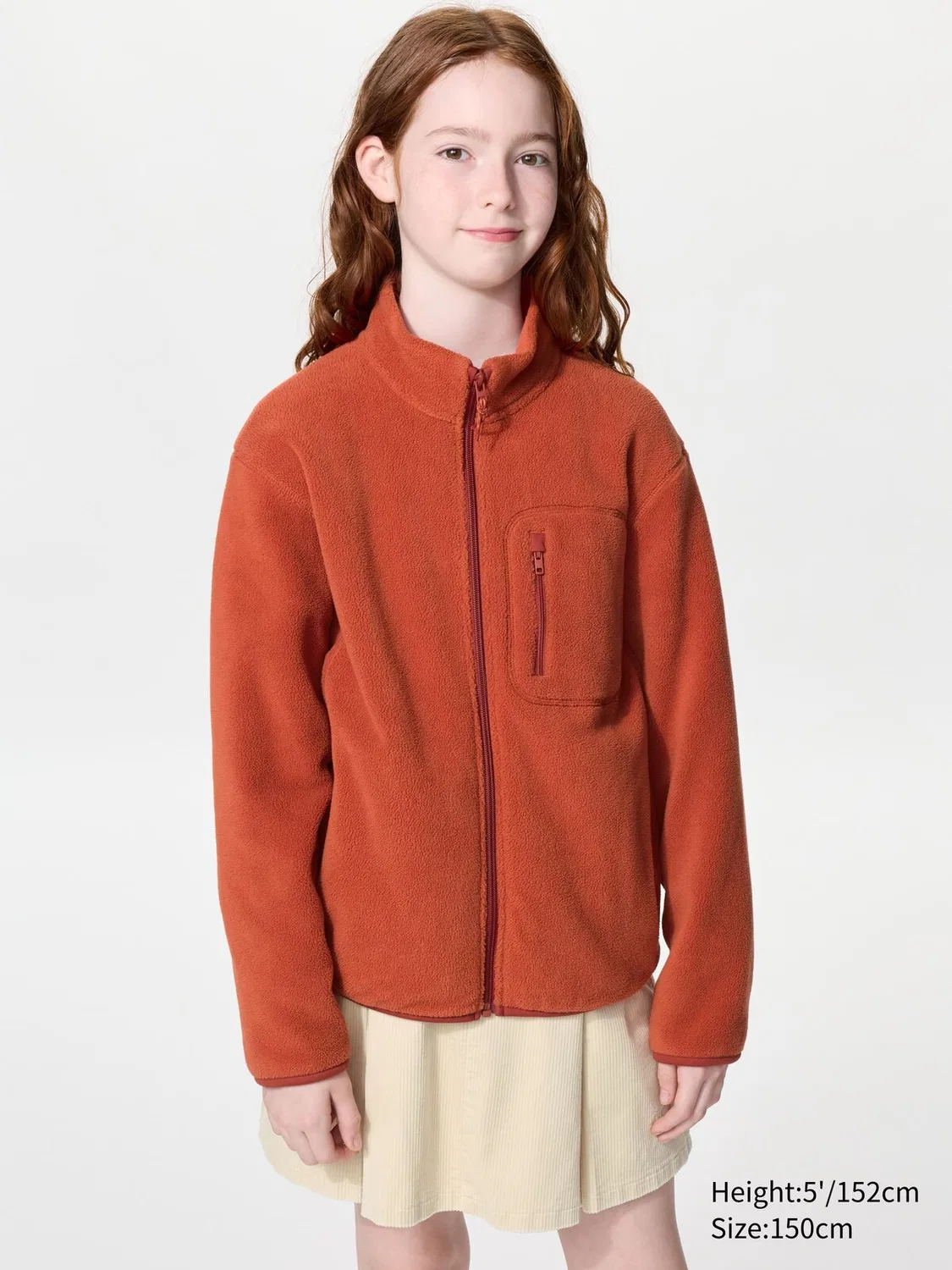 Куртка Uniqlo, детская, оранжевый