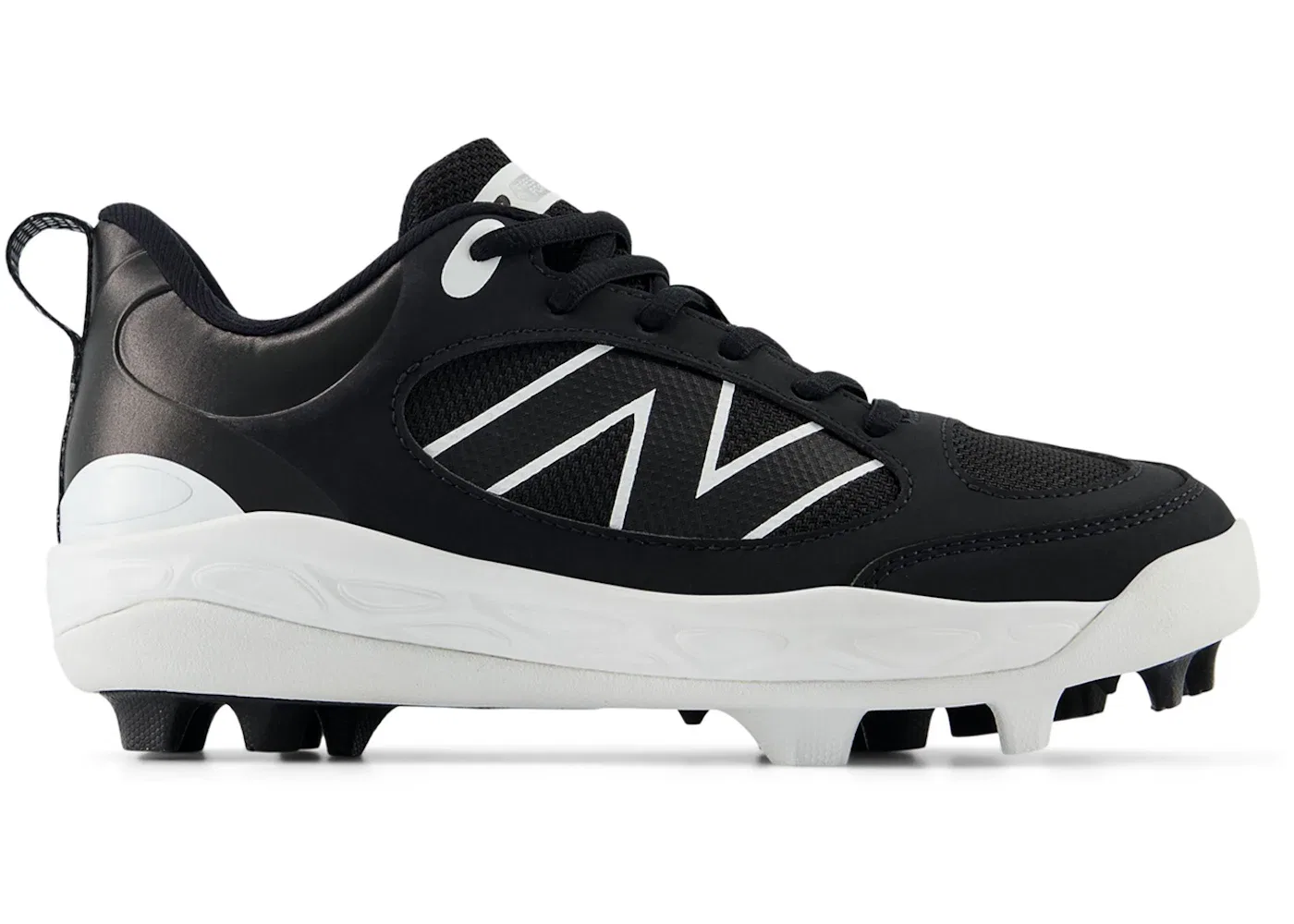 Детские бутсы с литой подошвой New Balance Fresh Foam 3000v7 Rubber Molded, Black/White