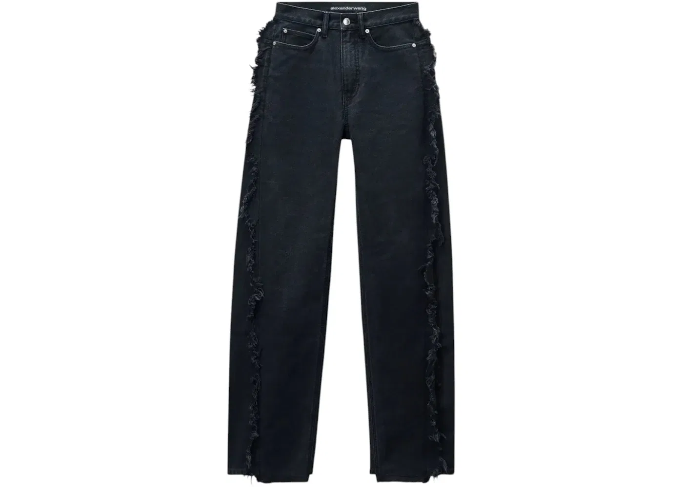 Джинсы с неровным боковым швом Float Alexander Wang, Faded Black